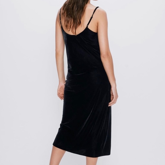 ZARA BNWT Velvet Lingerie-Style Dress - Picture 7 of 8